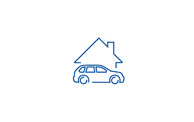 house and car icon